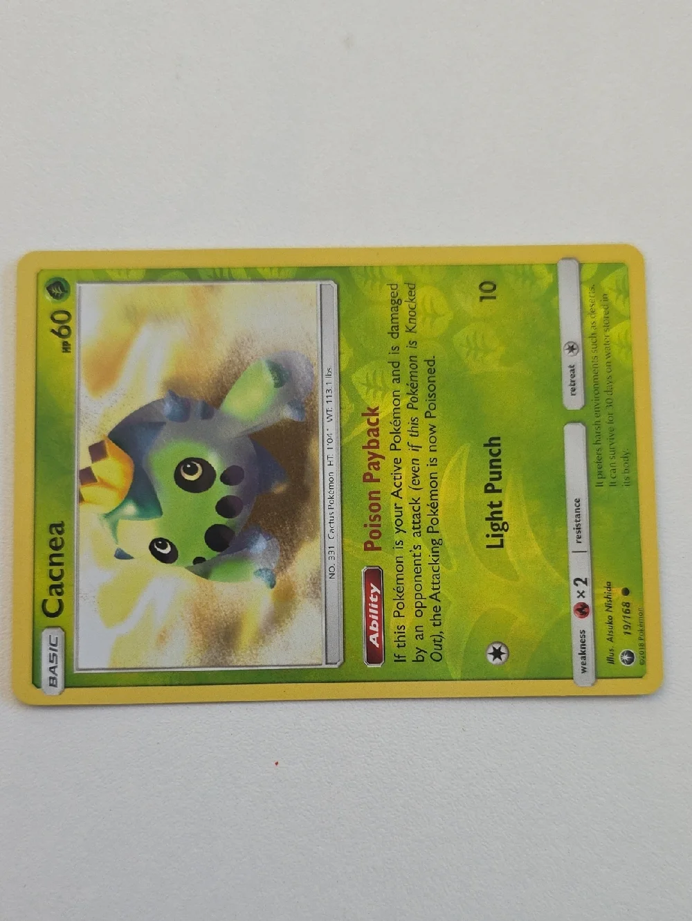 Pokemon Cacnea Trading Cards